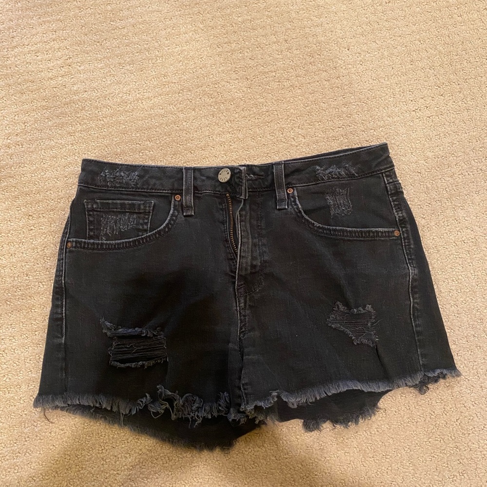 Black Jean Shorts